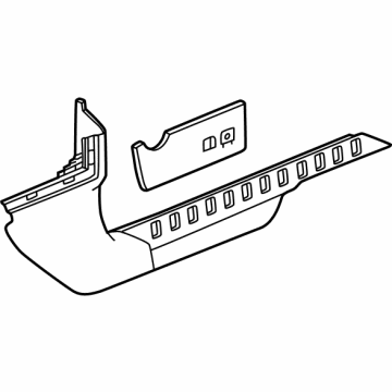 GM 84838091 Front Sill Plate, Jet Black, Driver Side
