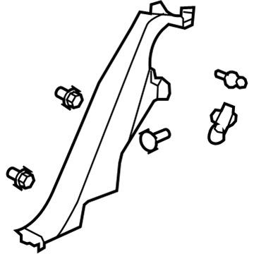 GM 25946442 Lock Pillar Trim, Driver Side