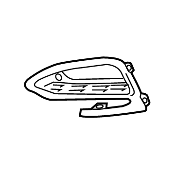 GM 23448634 Fog Lamp Bezel, Driver Side