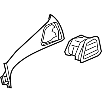 GM 42334135 Applique, Jet Black, Passenger Side