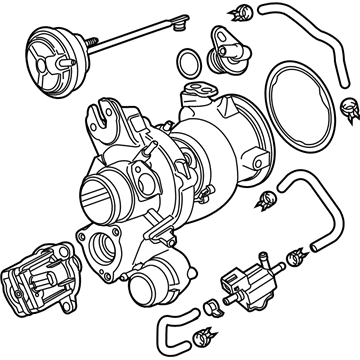Chevy 25206073 TURBOCHARGER,COMPRESSOR AIR INTAKE(INCLUDES 1,2,4-17)
