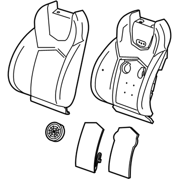 GM 22788001 Seat Back Cover, Gray, Driver Side