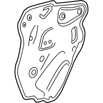 GM 22928383 Water Deflector, Front Driver Side