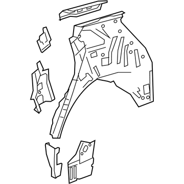 GM 84734974 Inner Quarter Panel, Rear Driver Side
