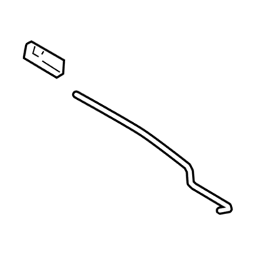 GM 13437664 Lock Rod, Black, Driver Side