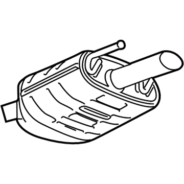 GM 13311785 Muffler, Passenger Side