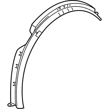 GM 23315196 Wheel Flare, Front Passenger Side