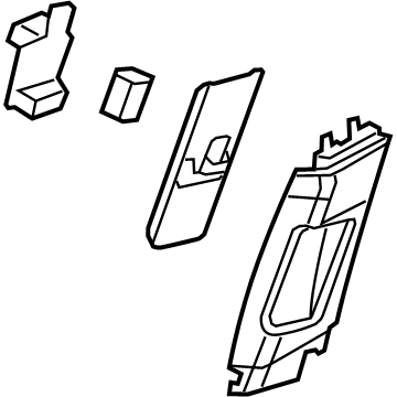 GM 23208049 Upper Center Pillar Trim, Titanium, Inner Driver Side