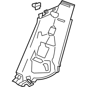 GM 22910243 Lock Pillar Trim, Black, Driver Side