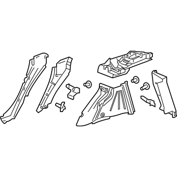GM 84158921 Inner Wheelhouse, Rear Passenger Side