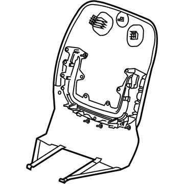 GM 23185029 Seat Back Panel, Brown, Front