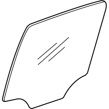 GM 22714359 Door Glass, Rear Passenger Side