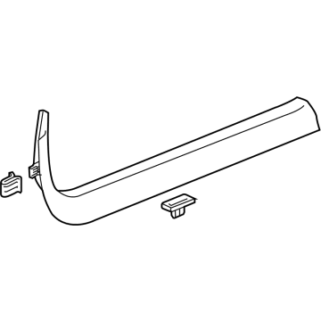 GM 84746704 Front Sill Plate, Black, Driver Side