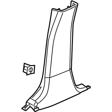 GM 25769914 Lower Center Pillar Trim, Gray, Inner Passenger Side