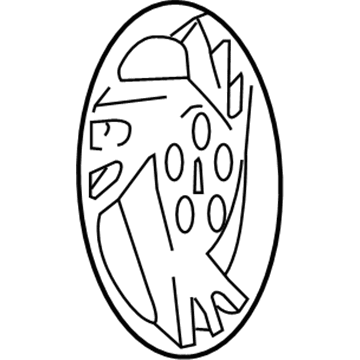 GM 9593764 Wheel Cover, Silver Spark