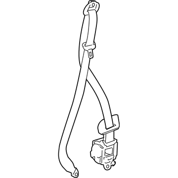 GM 19257360 Lap & Shoulder Belt, Gray, Driver Side