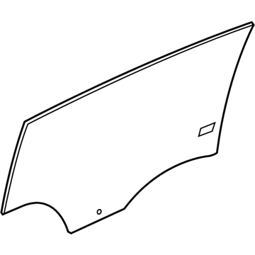 GM 22973990 Door Glass, Rear Driver Side