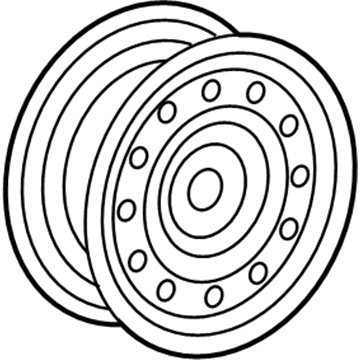 GM 9593549 Wheel, Steel, Black
