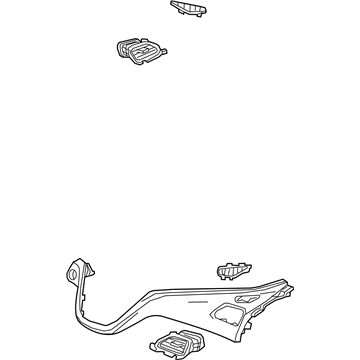 GM 42546980 Outer Finish Panel, White, Passenger Side