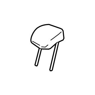 GM 84724374 Headrest, Black, Rear