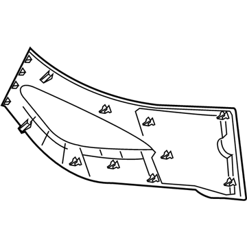 GM 26695726 Side Trim Panel, Black, Front Passenger Side