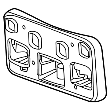 GM 87819552 License Bracket, Black, Front