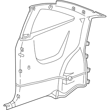 Pontiac 22619034 Quarter Trim Panel