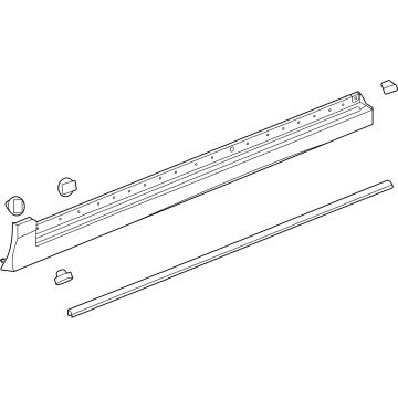 GM 42820423 Rocker Molding, Black, Driver Side