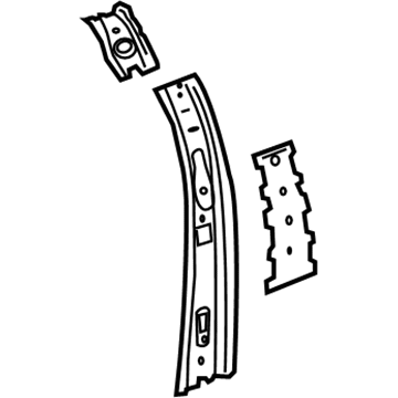 GM 20917974 Inner Center Pillar, Driver Side