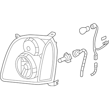 GM 15861027 Headlamp Assembly, Front Driver Side