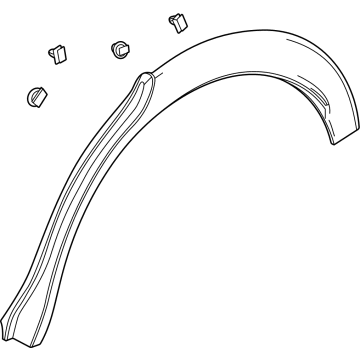 GM 42810492 Wheel Opening Molding, Rear Passenger Side