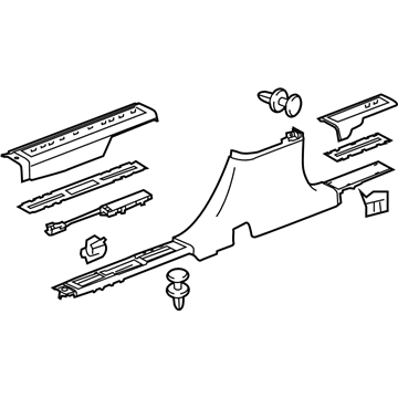 GM 20993826 Sill Trim, Black, Driver Side