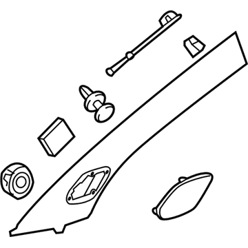 GM 23202669 Windshield Pillar Trim, Titanium, Passenger Side
