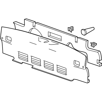 GM 23233016 Rear Panel Trim, Black