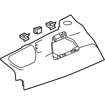 GM 23446109 Wheelhouse Trim, Rear Driver Side