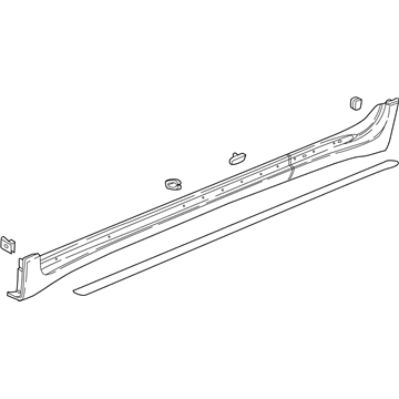 GM 84359270 Rocker Molding, Black, Driver Side