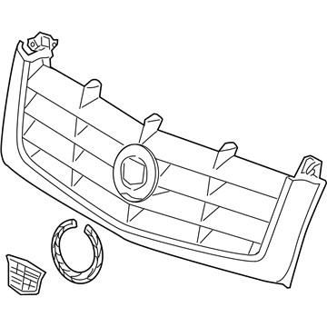 GM 15162132 Grille Assembly, White