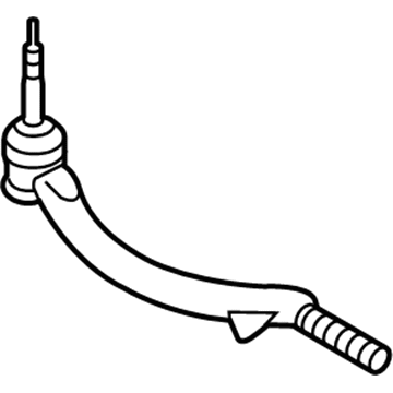 GM 26100287 Outer Tie Rod, Passenger Side