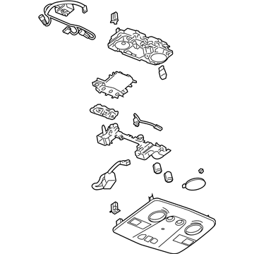 GM 25972455 Roof Console, Titanium