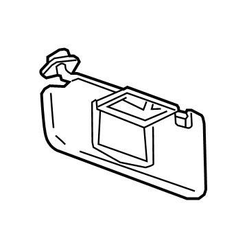 GM 42751378 Sunvisor, Gray, Driver Side