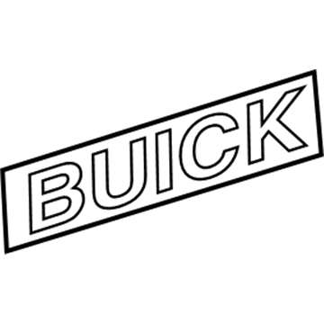 GM 15292644 Nameplate, Rear