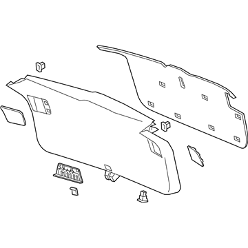 GM 85126137 Lower Gate Trim, Jet Black