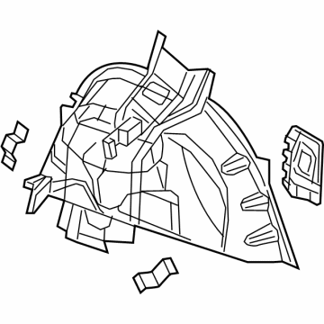 GM 23242536 Inner Wheelhouse, Rear Passenger Side