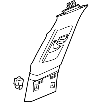GM 84084098 Upper Center Pillar Trim, Black, Passenger Side