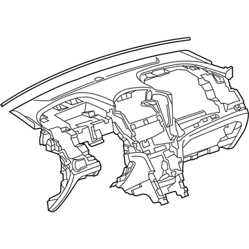 GM 42357677 Instrument Panel, Jet Black