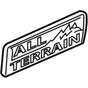 GM 23100377 Nameplate, Front Passenger Side