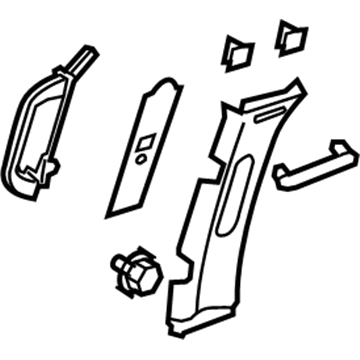 Cadillac 20986782 Upper Center Pillar Trim