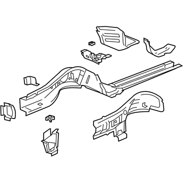 GM 20861875 Lower Rail, Front Passenger Side