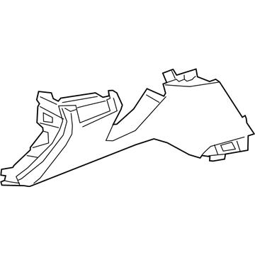 GM 85126965 Knee Bolster, Jet Black, Driver Side