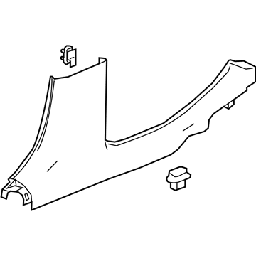 GM 23222761 Lower Center Pillar Trim, Titanium, Driver Side